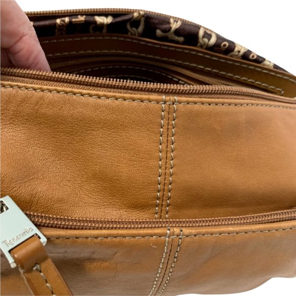 Tignanello Brown Leather Bag Purse - Picture 5 of 12